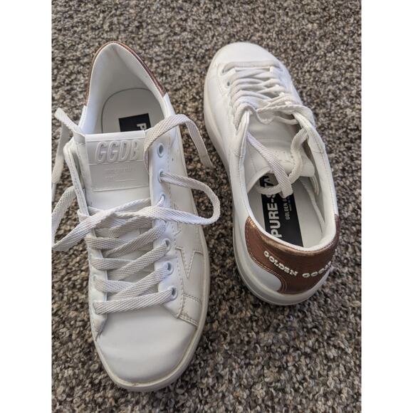 Golden Goose Womens White and Gold Pure Star Sneakers Sz 36/6 Perfect Condition - Picture 7 of 14